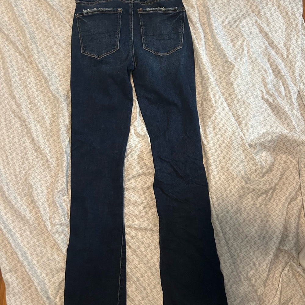 American Eagle Outfitters Dark Blue Flare Jeans Size 000